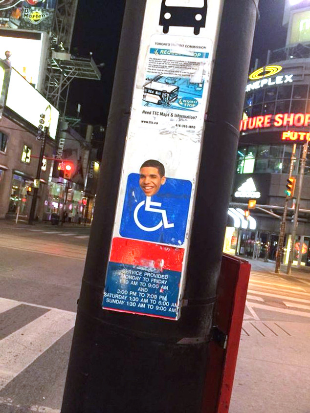 Putting Drake S Face On Wheelchair Signs Is So Trendy Right Now